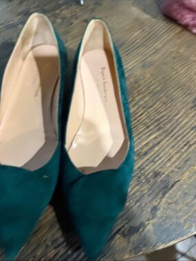 Rupert Sanderson Aga velvet flats Green sz40.5